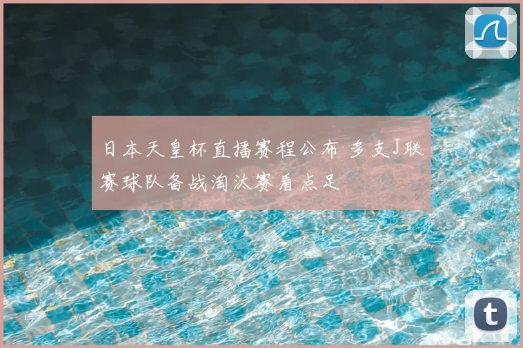 日本天皇杯直播赛程公布 多支J联赛球队备战淘汰赛看点足